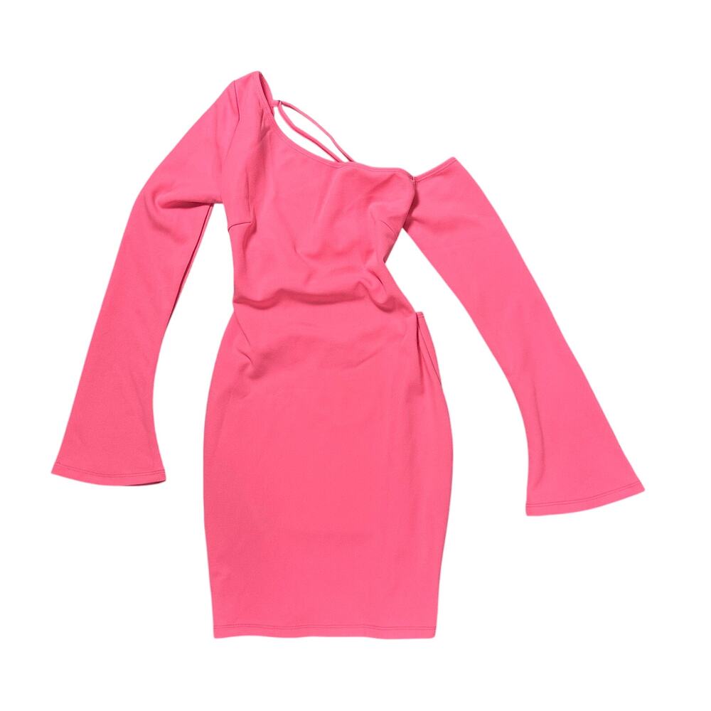 Hello Molly Pink Long Sleeve Mini Dress
